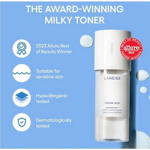 NIB~Laneige Cream Skin Cerapeptide Toner & Moisturizer~50 ml/1.69 fl. oz. - Picture 4 of 4